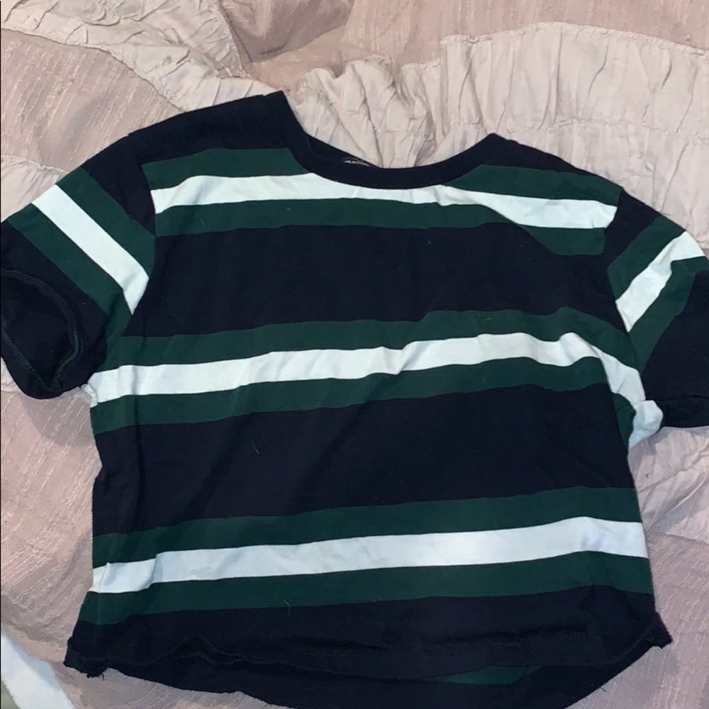 striped brandy melville cropped t-shirt